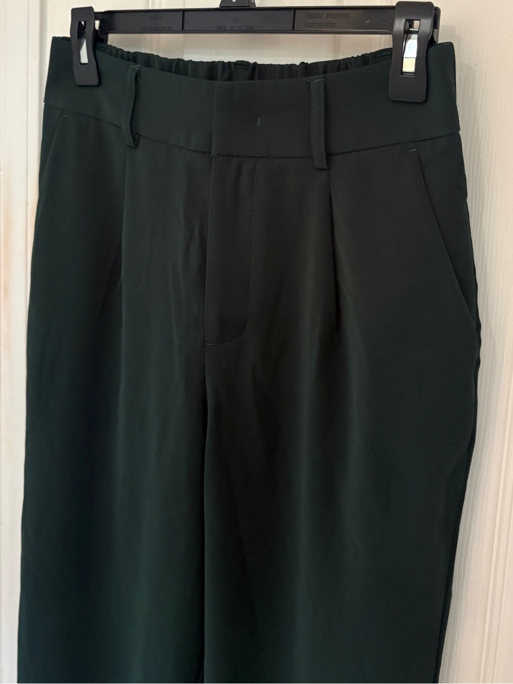 HALARA Flex High Waisted Pocket Solid Work Tapered Pants in Dark Green - Picture 10 of 14